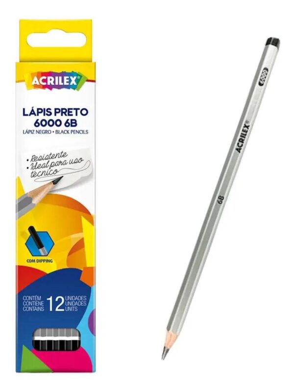 Lápis 6b acrilex