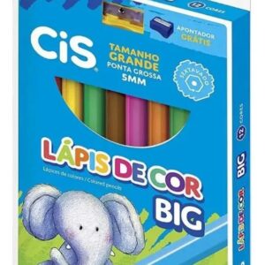 Lápis de cor jumbo 12 cores