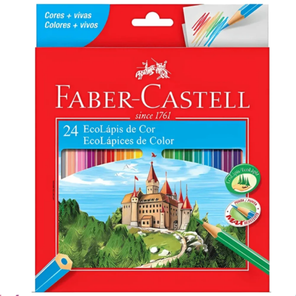 Lápis de cor Faber-Castell 24 cores