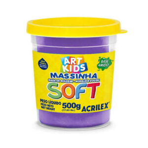 Pote de massinha de modelar violeta -  Acrilex