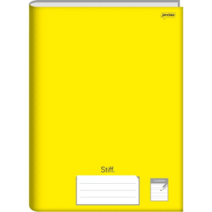 Caderno de caligrafia amarelo