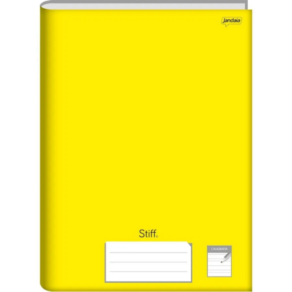 Caderno de caligrafia amarelo