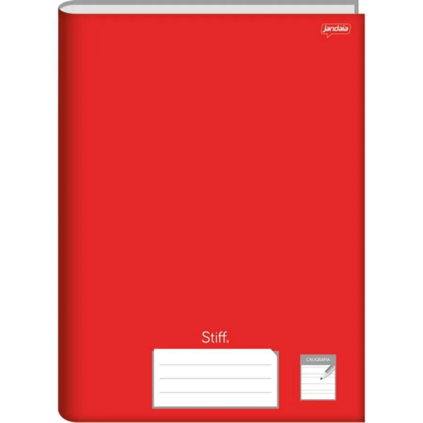 Caderno de caligrafia vermelho