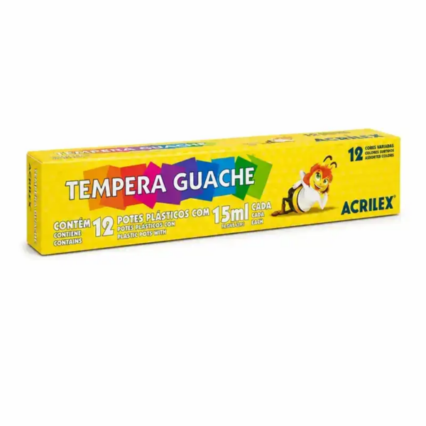 Têmpera Guache 12 unidades – Acrilex
